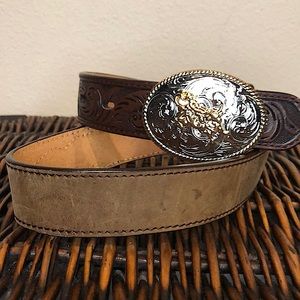 3D Leather Belt Small